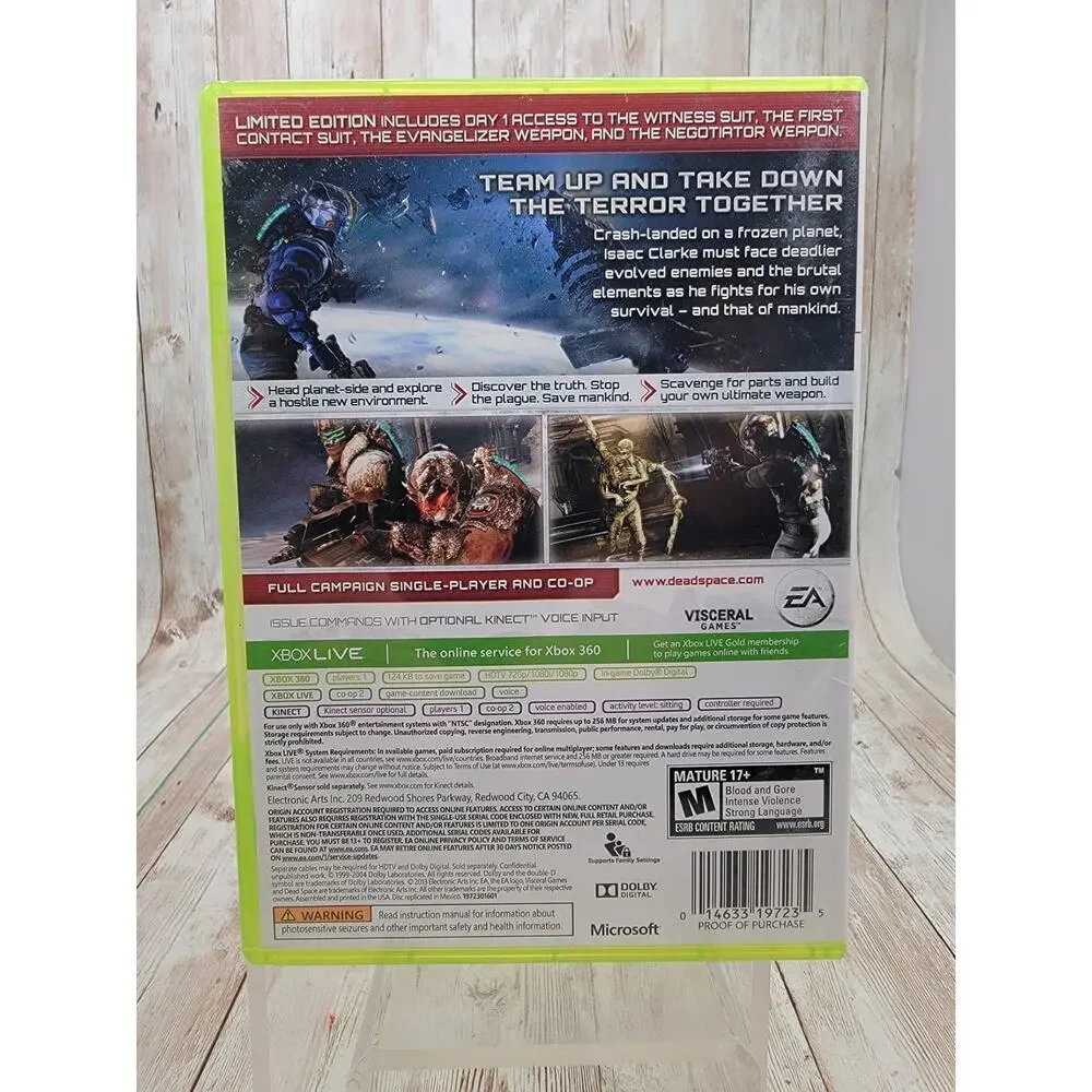 Dead Space 3 Limited Edition Microsoft Xbox 360 Video Game Survival Horror